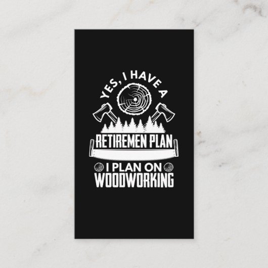 Retired Craftsman Carpenter Father Woodworker Visitenkarte (Vorderseite)