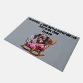 Retired Dachshund Fußmatte (Schrägansicht)