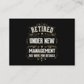 Retired Dad Retiree Men Wife Visitenkarte (Vorderseite)