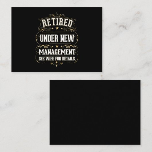 Retired Dad Retiree Men Wife Visitenkarte (Vorne/Hinten)