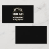 Retired Dad Retiree Men Wife Visitenkarte (Vorne/Hinten)