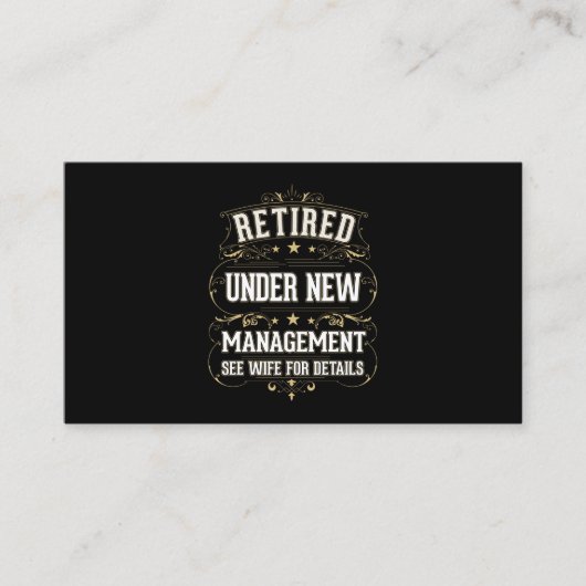 Retired Dad Retiree Men Wife Visitenkarte (Vorderseite)