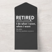 retired definition, funny retired all in one einladung (Innen Boden)