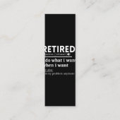 retired definition, funny retirement, retired treuekarte (Vorderseite)