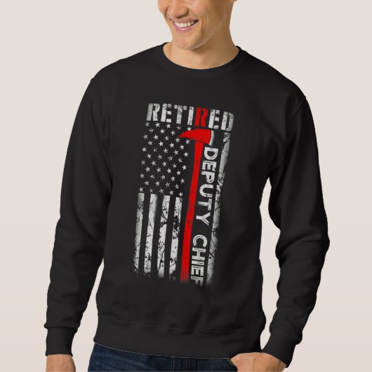 Retired Deputy Fire Chief Fireman Retirement UAS f Sweatshirt (Vorderseite)