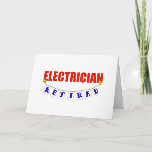 RETIRED ELECTRICIAN KARTE (Vorderseite)