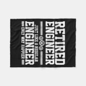Retired Engineer Engineering Funny Saying Retireme Fleecedecke (Vorderseite (Horizontal))