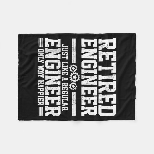 Retired Engineer Engineering Funny Saying Retireme Fleecedecke (Vorderseite (Horizontal))