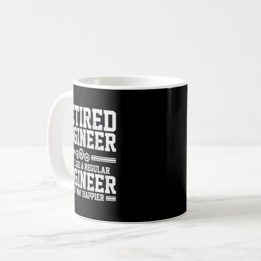 Retired Engineer Engineering Funny Saying Retireme Kaffeetasse (Vorderseite Links)