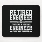 Retired Engineer Engineering Funny Saying Retireme Mousepad (Vorne)