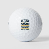 Retired Engineer Engineering Retirement Happier Golfball (Vorderseite)