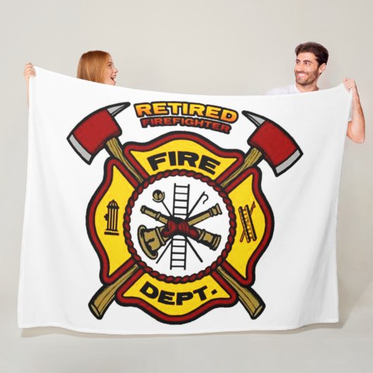 RETIRED FIREFIGHTER FLEECEDECKE (Beispiel)