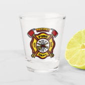 RETIRED FIREFIGHTER SCHNAPSGLAS (Vorderseite)