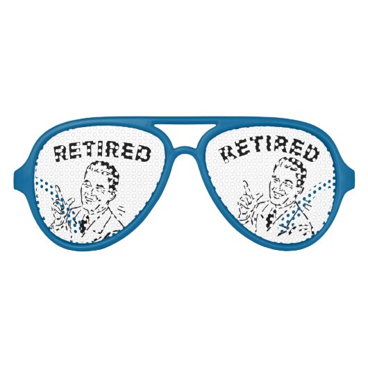 RETIRED FUNNY RETRO SUNGLASSES FUN-Brille! Partybrille (Vorderseite)