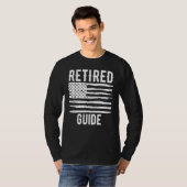 Retired Guide Profession American Flag T-Shirt (Vorne ganz)