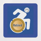 Retired Handicapped Etiketten (Design 2)