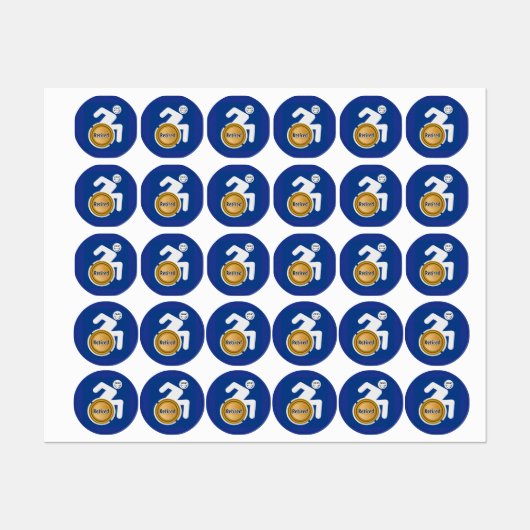 Retired Handicapped Etiketten (Blatt)