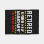 Retired Husband - Retirement Party - Funny Retirem Fleecedecke (Vorderseite (Horizontal))