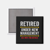 Retired Husband - Retirement Party - Funny Retirem Magnet (Vorderseite/Rückseite)
