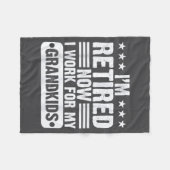 Retired I'm Worked For My Grandkids Funny Retireme Fleecedecke (Vorderseite (Horizontal))