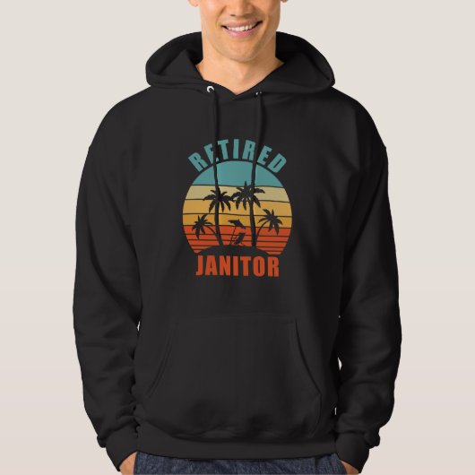 Retired Janitor Janitor Happy Retirement Hoodie (Vorderseite)