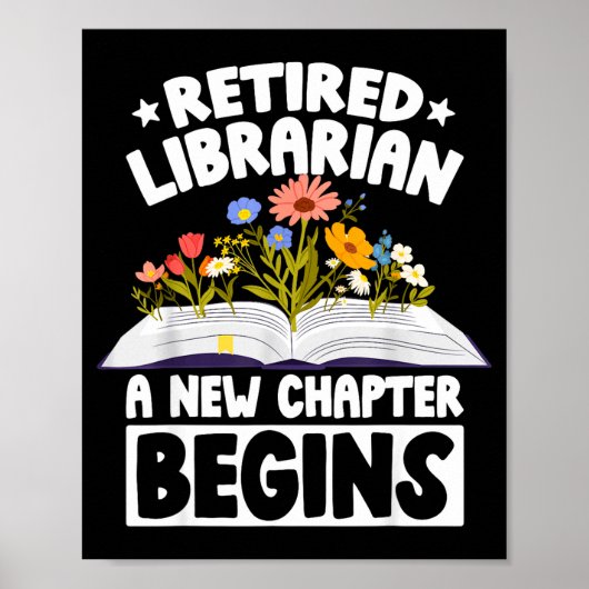 Retired librarian new chapter begins retirement poster (Vorne)