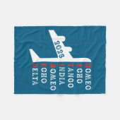 Retired Lot 2026 Phonetic Alphabet Retirement Gift Fleecedecke (Vorderseite (Horizontal))