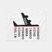 Retired Lot 2026 Phonetic Alphabet Retirement Gift Fleecedecke (Vorderseite (Horizontal))