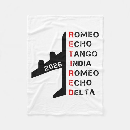 Retired Lot 2026 Phonetic Alphabet Retirement Gift Fleecedecke (Vorderseite)