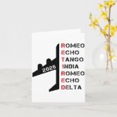 Retired Lot 2026 Phonetic Alphabet Retirement Gift Karte (Gelbe Blume)