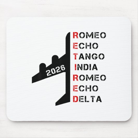 Retired Lot 2026 Phonetic Alphabet Retirement Gift Mousepad (Vorne)