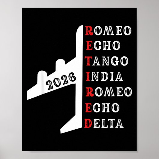 Retired Lot 2026 Phonetic Alphabet Retirement Gift Poster (Vorne)