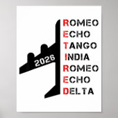 Retired Lot 2026 Phonetic Alphabet Retirement Gift Poster (Vorne)