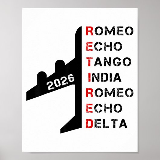 Retired Lot 2026 Phonetic Alphabet Retirement Gift Poster (Vorne)