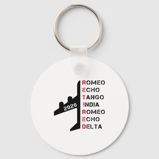 Retired Lot 2026 Phonetic Alphabet Retirement Gift Schlüsselanhänger (Vorderseite)