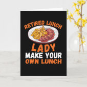 Retired Lunch Lady School Cafeteria Karte (Gelbe Blume)