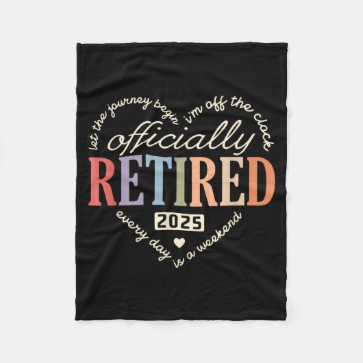 Retired Ly 2025 Humor Funny Retirement Humor  Fleecedecke (Vorderseite)