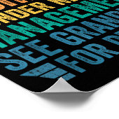 Retired Machinist Under New Management For Grandfa Poster (Ecke)