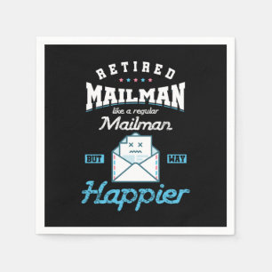 Retired Mailman Postal Worker Postman Post Office Serviette