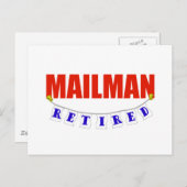 RETIRED MAILMAN POSTKARTE (Vorne/Hinten)