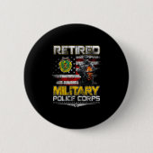 Retired Military Lice Veterans Day Patriotic Memor Button (Vorderseite)