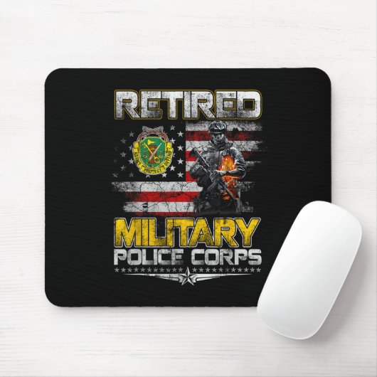 Retired Military Lice Veterans Day Patriotic Memor Mousepad (Mit Mouse)