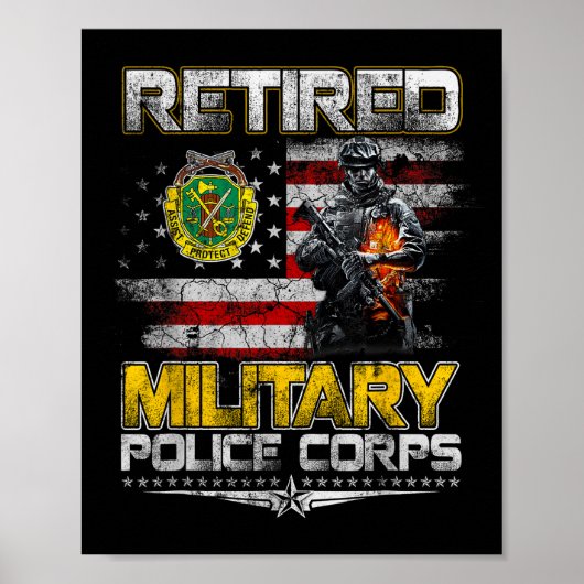 Retired Military Lice Veterans Day Patriotic Memor Poster (Vorne)