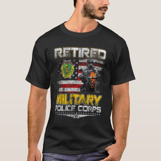 Retired Military Lice Veterans Day Patriotic Memor T-Shirt (Vorderseite)