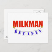 RETIRED MILKMAN POSTKARTE (Vorne/Hinten)
