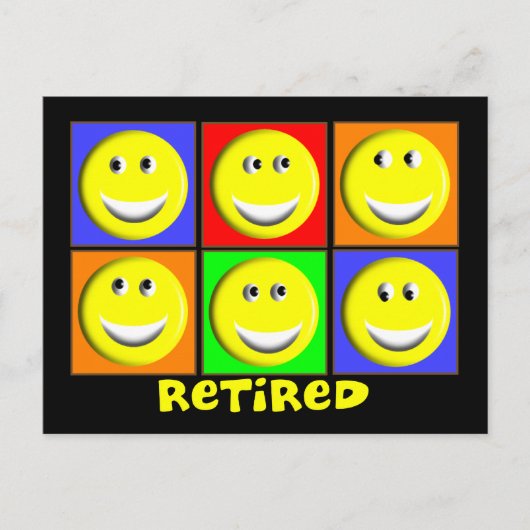 "RETIRED" Multi-Design Postkarte (Vorderseite)
