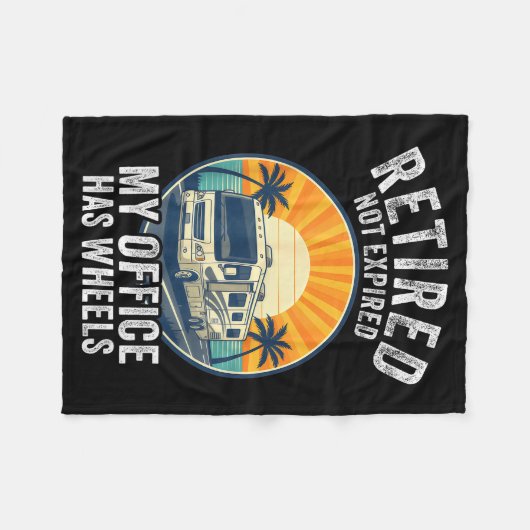 Retired Not Exred Rv Camper Van Funny Travel Life Fleecedecke (Vorderseite (Horizontal))