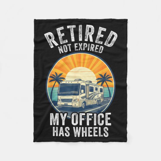 Retired Not Exred Rv Camper Van Funny Travel Life  Fleecedecke (Vorderseite)