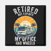 Retired Not Exred Rv Camper Van Funny Travel Life Magnet (Vorne)