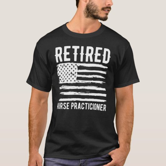 Retired Nurse Profession American Flag T-Shirt (Vorderseite)